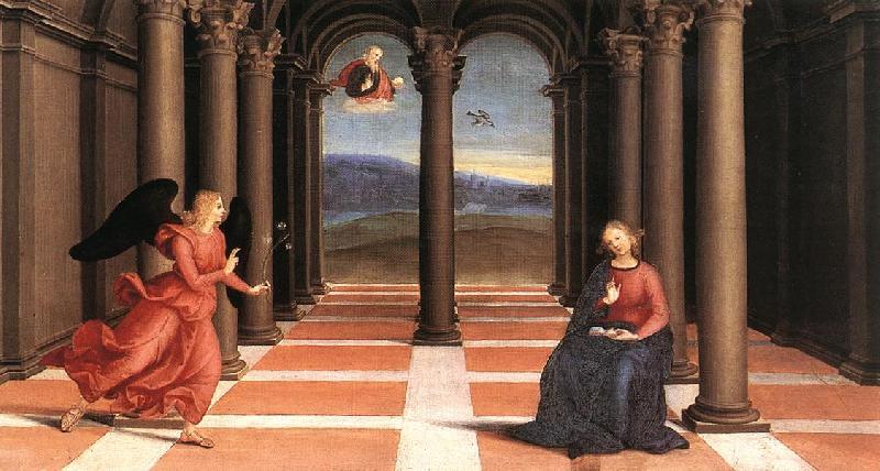 RAFFAELLO Sanzio The Annunciation (Oddi altar, predella) t France oil painting art